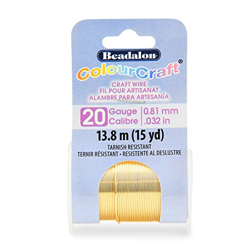 Fil de cuivre doré Beadalon ColourCraft 20Ga 13.7m pour création de bijoux