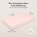 KeaBabies 2-Pack Baby Crib Sheets for Boys, Girls - 52x28 Viscose Derived from Bamboo Toddler Bed Sheets Neutral, Fitted Crib Mattress Cover for Standard Baby Bedding, Soft & Cozy (Mist Rose)