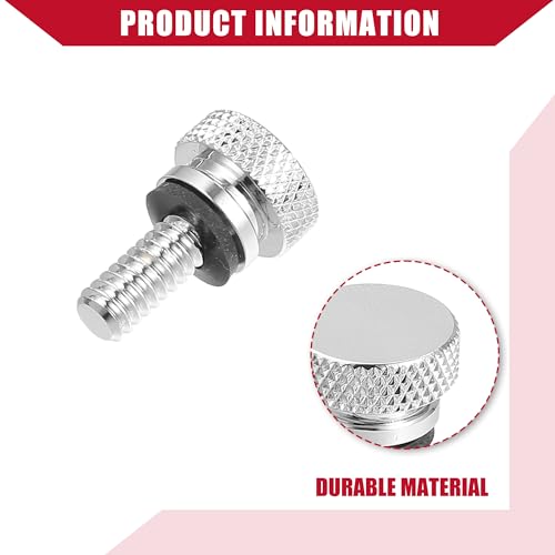 A ABSOPRO Motorrad-Sitzschraube mit Mutter für Harley / 1 Satz Silberton