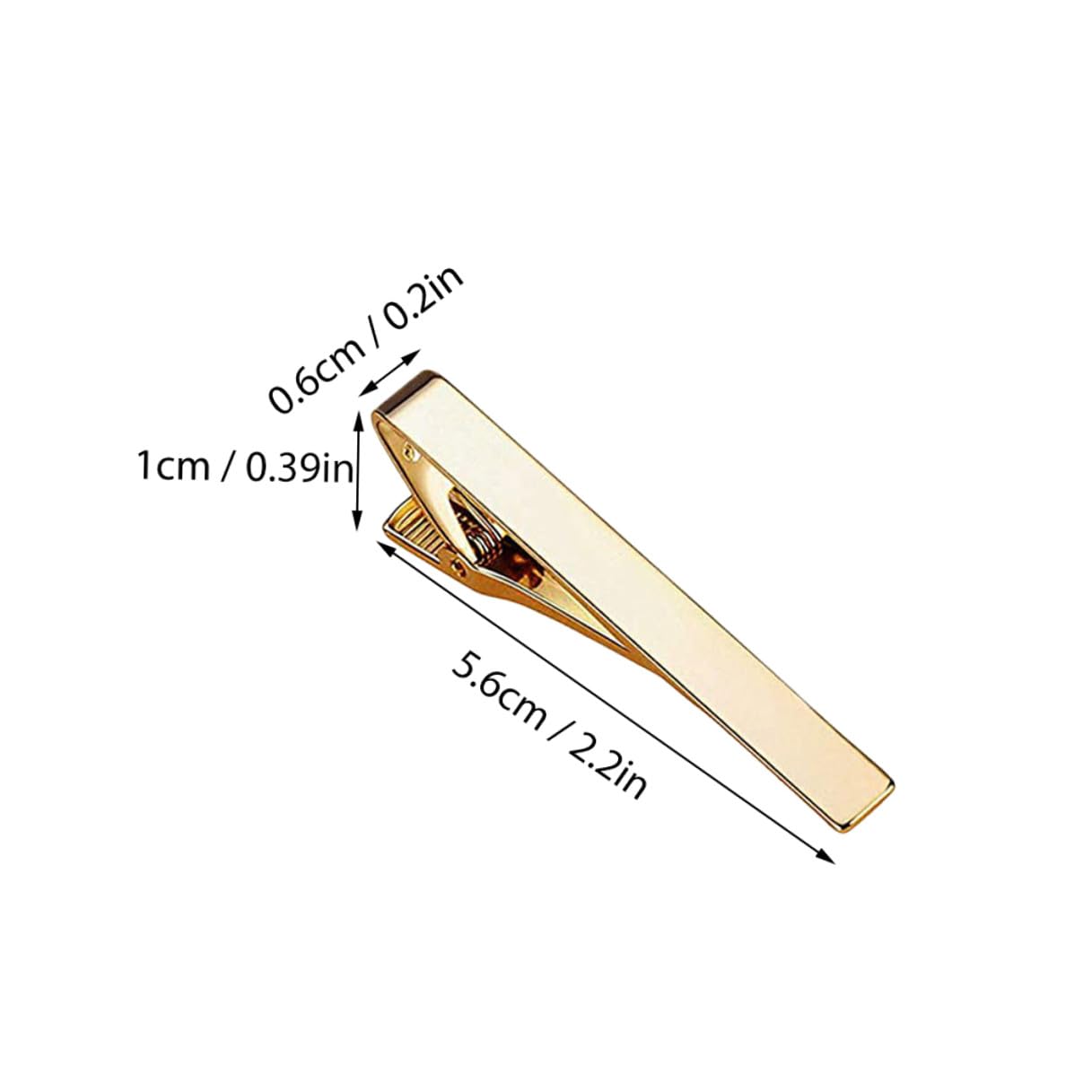 Angoily 3 Stück pack Klassische Krawattenklammern aus Kupfer für Herren Modisches Accessoire in Silber Gold und Schwarz Geeignet für Partys und Weihnachten