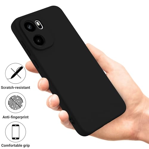 Image of FIRST MART Matte Silicone Back Cover for OnePlus 15R - Black