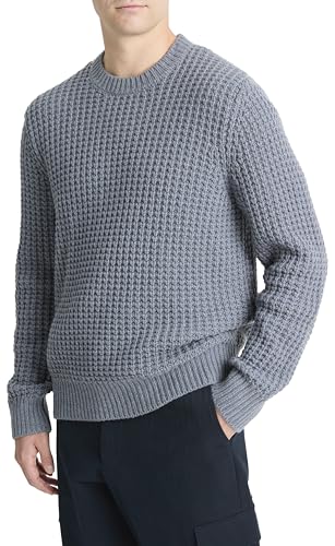 Vince Mens Macro Waffle L/S Crew, Evening Mist, Large2