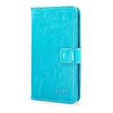 caseroxx Custodia libro per Emporia Smart 5 Mini, in finta pelle azzurro chiaro, con chiusura magnetica e supporto interno