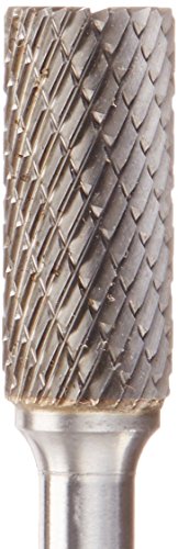 Image of Drill America SB-4 Carbide Burr /Rotary File Cylindrical End-Cut Double Cut for Die Grinder 7 /16 inch Dia. x 1 inch Cut Length with 1 /4 inch Shank and 2-3 /4 inch Overall Length, DUL Series