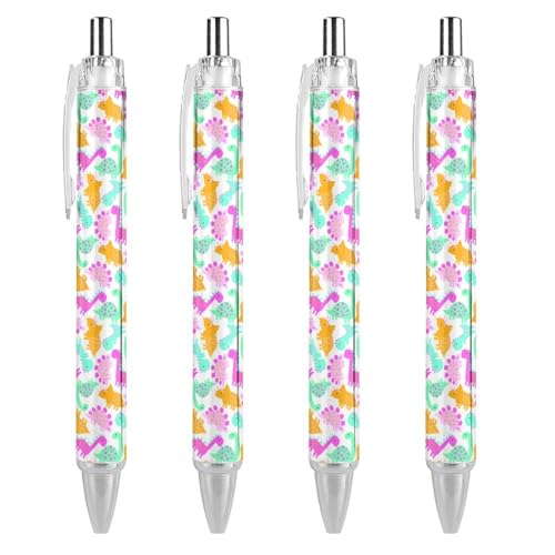 Stylos à bille noirs rétractables encre gel pointe fine 0.5 scolaire bureau lot de 4