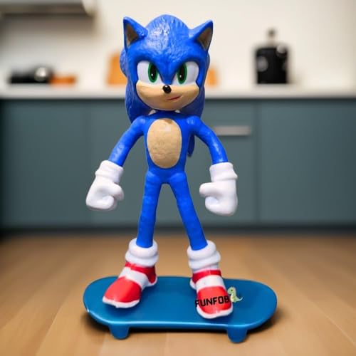 Image of FUNFOB Action Figure Height -15cm | Big Size | Collectible for Anime Fans PVC Multicolour | Su-nic Blue