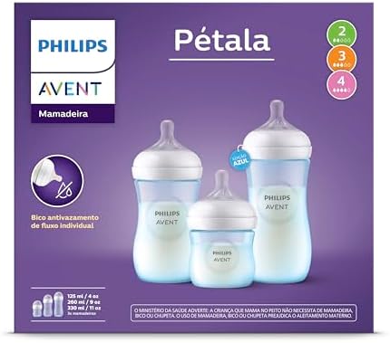 Philips Avent Kit de Mamadeira Pétala, 125ml bico fluxo-lento, 26...