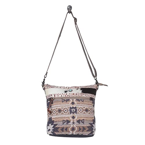 Myra Bag Western Canvas Crossbody Bag for Women - Cotton and Upcycled Leather Shoulder Bag Junoesque4