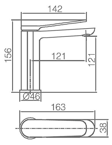 Monomando Lavabo Dinamarca Negro Mate Imex | La Fontanería En Casa