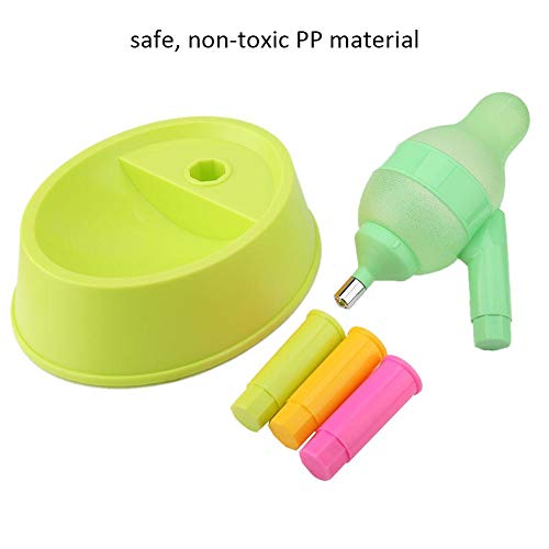 Dispensador de Agua para Gato y con Fuente de Altura Ajustable de pie, Botella de Bebida con Boquilla antigoteo (Verde)