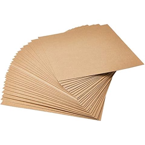Grafix Medium Weight Chipboard Säurefreie Spanplattenbögen, 0,1 cm, für dreidimensionale Verzierungen für Karten, Papierbastelarbeiten, gemischte Medien, Heimdekoration und mehr, Natur, 12 x 12 Cover