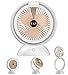 USB Mały wentylator biurka, przenośny składany wentylator z DOPROWADZIŁO Nocne światło, 10,4"/26,5 cm 180 ° Głowa Regulowana 4 prędkości Super Ciche Mini Fan, Mini Personal Fan for Home Office Deskto