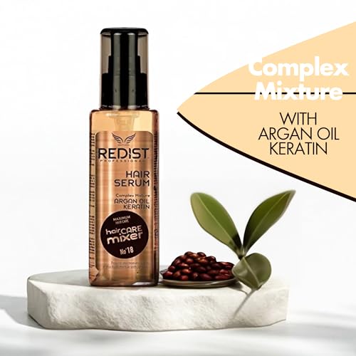 REDIST Serum de queratina para el cabello de argán, 125 ml, para tratamiento antiencrespamiento de cabello seco, quebradizo y dañado, cuidado del cabello, queratina y argán, tratamiento de aceite para - imagen 4