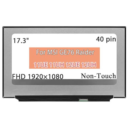 Image of 17.3 inch Computer Screen Replacement for MSI GE76 Raider 11UE 11UH 12UE 12UH MS-17K3 MS-17K2 MS-17K1 MS-17K4 LCD Display Panel FHD 1920 * 1080 40 Pins 144Hz Non-Touch