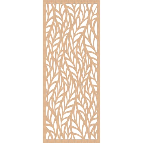 Image of Ortonville Decorative Pierced Fretwork Wood Wall Panels, 31 3 /8 inchW x 79 3 /8 inchH x 3 /8 inchT, Hickory