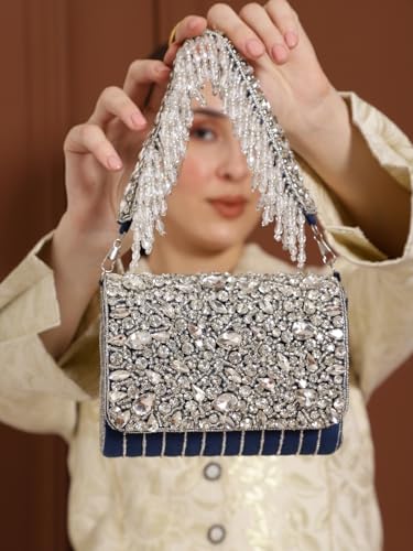 Image of THE TAN CLAN Grace Beige Flap Over Clutches for women Bag for Women- Elegant Evening Handbag, Stylish Purse, Perfect for Parties, and Special Occasions