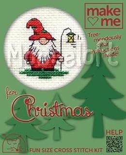 Mouseloft Christmas Gnome Make me for Christmas Mini counted cross Stitch Kit