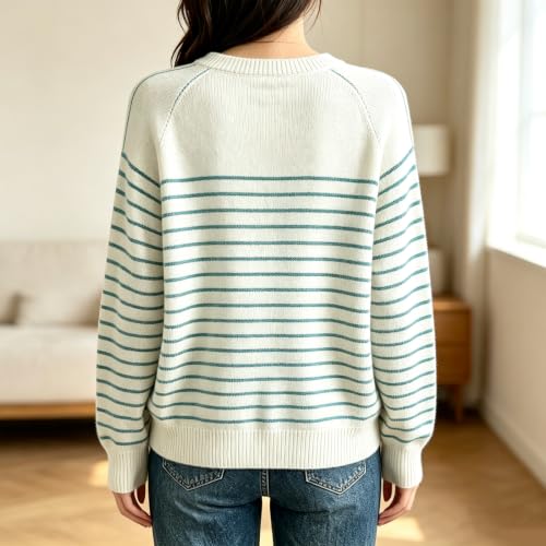 Lightweight Sweaters for Women Loose Thermal Button Crew Neck Soft Sweaters - image 5