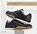 LUCKY STEP Women's Retro Fashion Sneakers Casual Thin Sole Anti-Slip Tennis Trainer Running Walking Shoes Trendy Trainer Comfortable Footwear(Black,7)