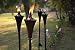 Deco Home (Set of 4), 64-inch Outdoor Garden Flame Conical Torch Brown Oil Rubbed Finish