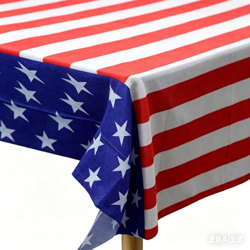 2 Pack Patriotic Tablecloth, 54 X 108 Inch Rectangle Disposable Washable Waterproof Memorial Day Table Cloth,Memorial Day Decor,American Flag Printed Table Cloths For Dinner,Party,Picnic,BBQ - image 7