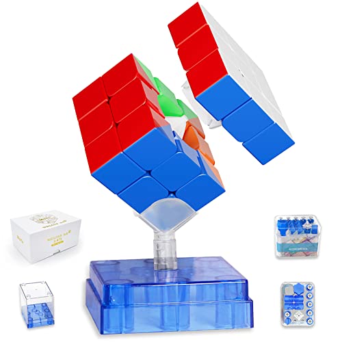 Moyu Weilong WRM(Pro) Magnetic Speed Cube Adjustable Magnetism & Elasticity Speed Cube 3x3 Corner Cutting Design with Stickerless Shade Magic Cube Extra Magnets & Springs for Customized Cube