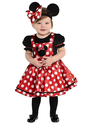 Infant Minnie Mouse Costume | Kids Disney Dress with Headband for Halloween Party Playtime Outfit 18/24MO