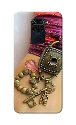 Image of Girl Hand with Keychain Hard Back Case Cover for Redmi Note 9 (6.53 inch) / Redmi 10X (4G) (6.53 inch) Back Cover -(J5) VNS2228