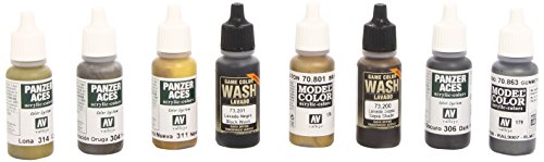 Preisvergleich Produktbild Vallejo 070157 Farbset, Fahrzeug Basis-Farben, 6x17 ml