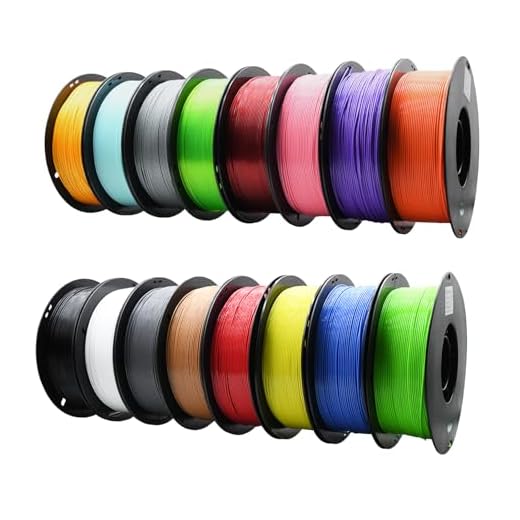 YUANEANG PETG 3D Printer Filament 1.75mm, 16-Color Set, Strong & Durable，Heat-Resistant, Low-Warp, Smooth Finish, Ideal for Functional Parts, Engineering Models & Large Multi-Color Printing Projects