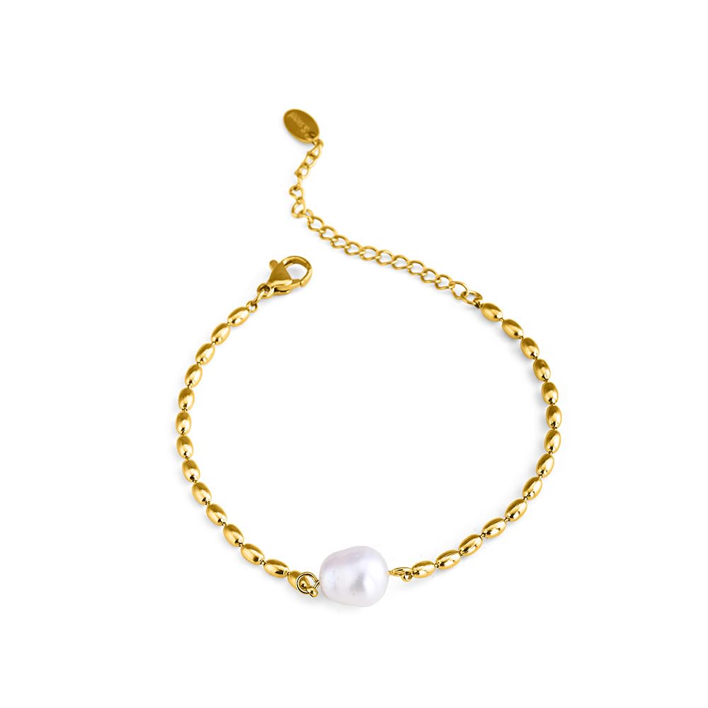 Oval Oasis Gold Chain Bracelet for Women - Jewellery Gift for Girls & Women, Waterproof Anti Tarnish Bracelets | Stylish & Trendy Bracelet for Ladies-image-26