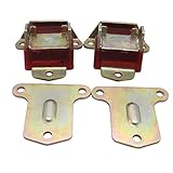 1 Pair SHLPDFM Red Polyurethane Motor Mounts Engine zinc Plated Steel 3990914 3960768 6258154 Comptible with Small Big Block Chevy SBC BBC 350 454