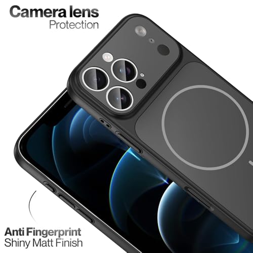 Image of SHINESTAR Converter Case for iPhone 12 Pro Max | Premium Protective Mag-Safe Cover | iPhone 17 Pro / 17 Pro Max Series Style Design | in-Built Camera Guard | Wireless Charging Compatible - Black