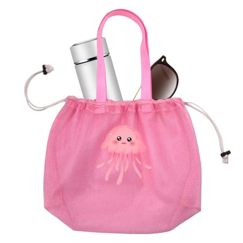 Almacenamiento plegable para vacaciones junto al mar con bolsa de malla para juguetes de playa 2