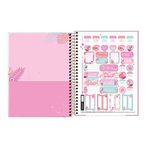 Caderno Espiral Colegial 10 Matérias com 160 Folhas Capa Dura - Aloha Tilibra