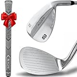 ALVO GOLF Satin Chrome - Individual Wedges Golf Wedges 52 Degree - Wedge Mens Golf - Gap Wedge, Sand Wedge, lob Wedge Golf Club for Men - Premium Grip, Pitching Wedge for Men Right Hand