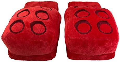Modlines Men's Boy's House Slippers Scuff Shoes Building Blocks (X-Large 12-13, Red) | Image 3