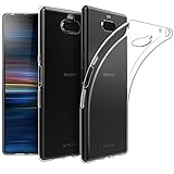 König Design Handyhülle Kompatibel mit Sony Xperia 10 Plus transparente Schutz-Hülle Transparent Silikon Slim Hülle Plastik Cover durchsichtig