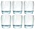 8 Oz Set of 6 Plastic Drinking Glasses Dishwasher Safe BPA Free Unbreakable Juice Glasses for Kids Shatterproof Wine Water Glasses Acrylic Tumblers (Light Blue)