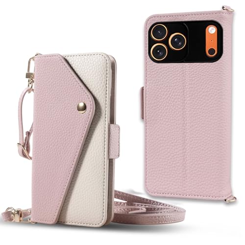 Cacheluna �蒠�^�P�[�X �V�����_�[�P�[�X iphone �蒠�^ �V�����_�[�P�[�X ���U�[ for iPhone 17Pro Max �΂ߊ|���Ǝ莝���[ �X�}�[�g�t�H���P�[�X ���z�^ �Ή� �A�C�t�H�� ���G��ǂ� �֗�