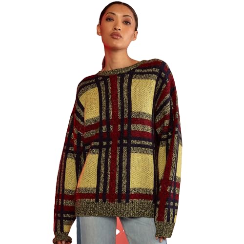 Cynthia Rowley Women's Yellow Mohair Plaid...