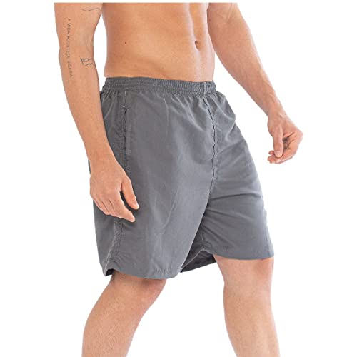 Kit 4 Bermudas Tactel Liso Praia Academia Shorts 3 Bolsos com elástico e cordão Cores Variadas