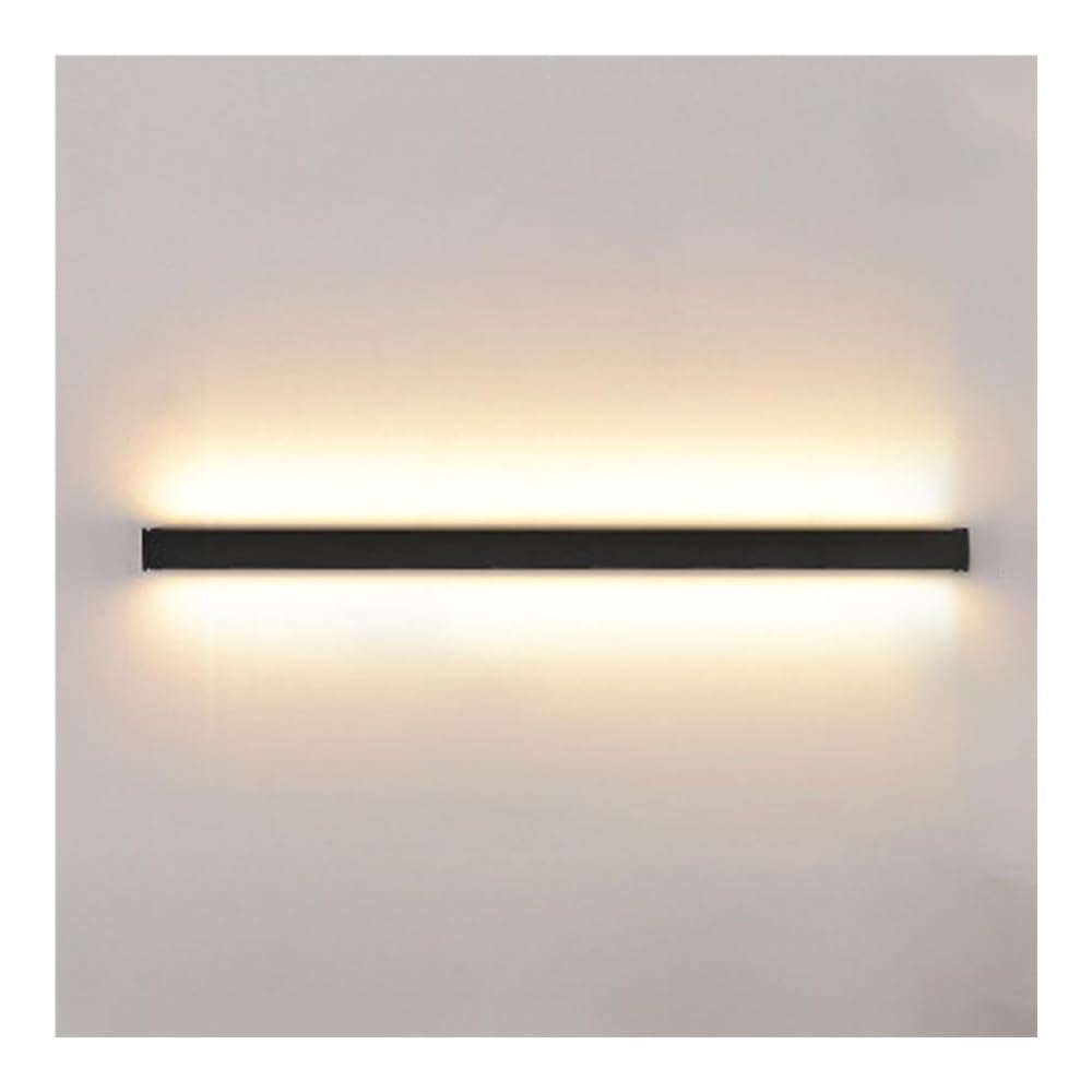 SXSCARKX Background Wall Linear Light Black Sconce LED Dimmable Lamp Atmosphere for Bedroom Bedside Living Room