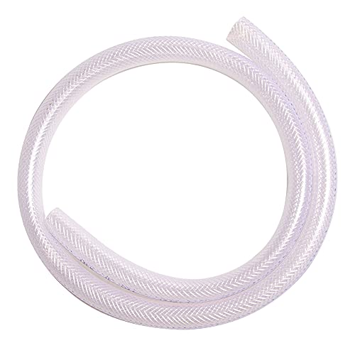 QuQuyi 1-1/4 ID x 1-5/8 OD Soft Braided PVC Tubing Clear Flexible PVC Tube Vinyl Hose Water Oil Winter antifreeze & Soft for Four Seasons (3.3Ft length)