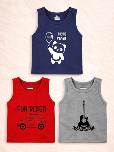 Image of Kidbee Cotton Vests for Boys & Girls (Set of 3)