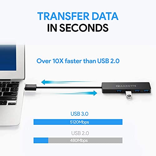 Image of Amkette EvoFox Fireblade Gaming Keyboard with Compact TKL Design, LED Backlit (Wired) (Black) & 4 Port Superspeed USB 3.0 Hub with Charging Function and 0.8 Meter Built-in Cable (Black)