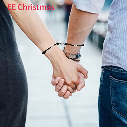 Magnet Magnetic Bracelets Mutual Attraction for Couples Women Men Best Friends Relationship Matching Braided Rope Bracelet Gift Lovers Boyfriend Girlfriend Him Her BFF 2 PCs3