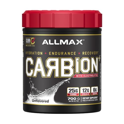 Image of ALLMAX CARBION+, Unflavored - 700 g - High-Performance Training Fuel - Boosts Hydration, Performance & Recovery - with 25 g Carbs & Zero Sugar - 25 Servings