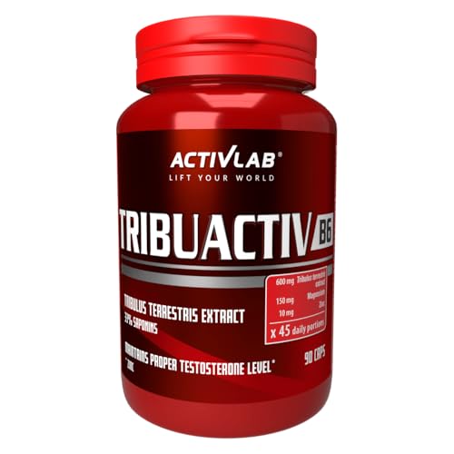 Activlab Tribuactiv B6, 90 Kapseln, hormonelles Gleichgewicht und Vitalität, Kombination aus Extrakt der Pflanze Tribulus terrestris, Magnesium, Zink und Vitamin B6