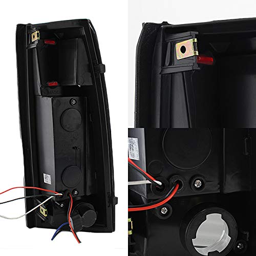 AKKON - For Black Smoke 88-98 Chevy/GMC C/K 10 Tail Lights Brake Lamp Replacement Driver And Passenger Side